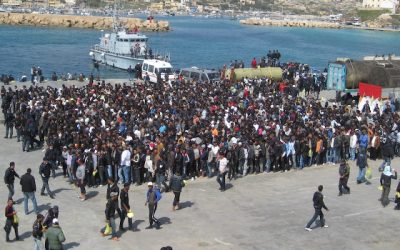 VOLONTARIA DELLA SEZIONE DI LUCO A LAMPEDUSA